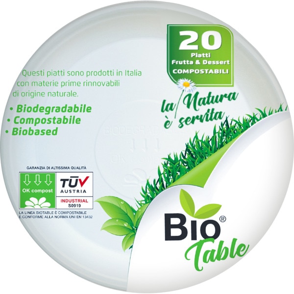 BIO TABLE PIATTO DESSERTx20 pz